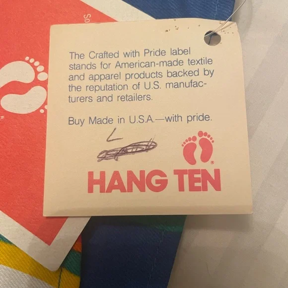 NWT Vintage Hang Ten Wrap Around Skirt  100% Cotton Made in the USA Size L - Picture 6 of 14